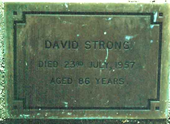 David STRONG’s memorial inscription