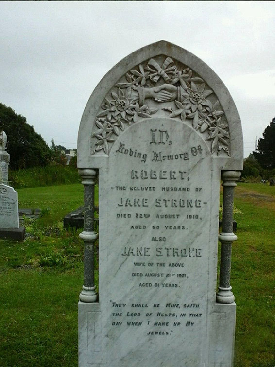 Image of grave of Robert & Jane STRONG.