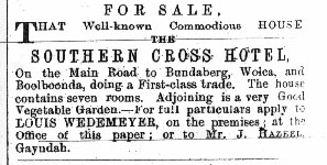 The sale of the 'Southern Cross' 