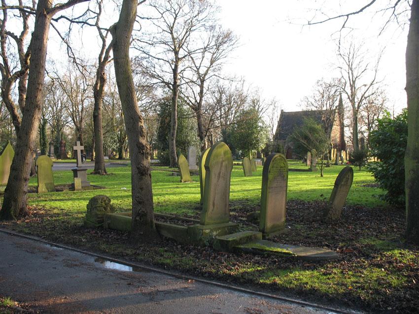 Image of view SE from James LANE's burial plot. Photo: Vin Mullen.