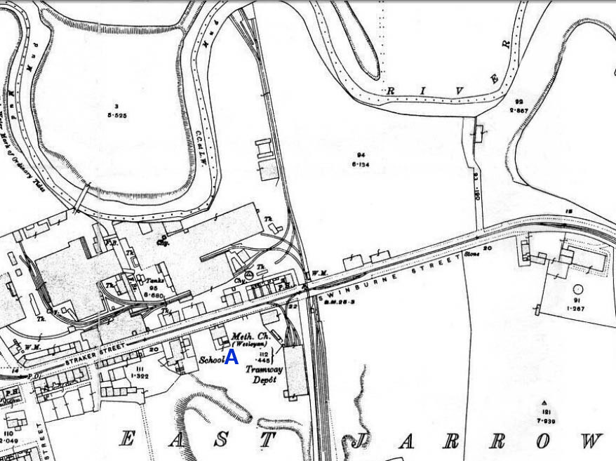 Image of map of East Jarrow.