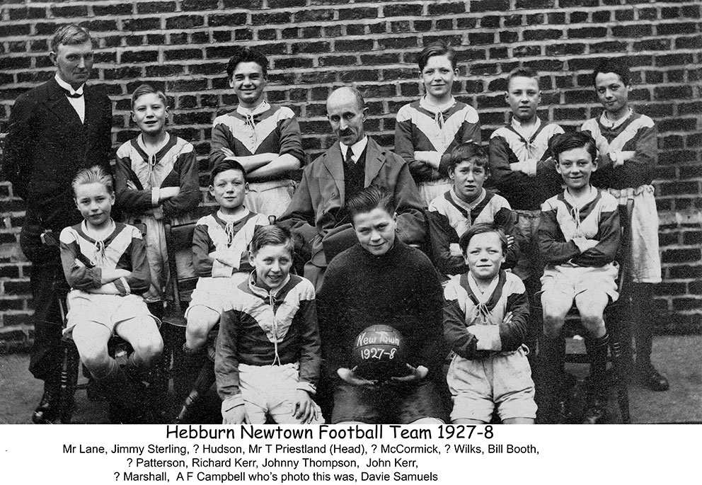 Image of Robert S LANE with New Town School Hebburn Football team 1927

