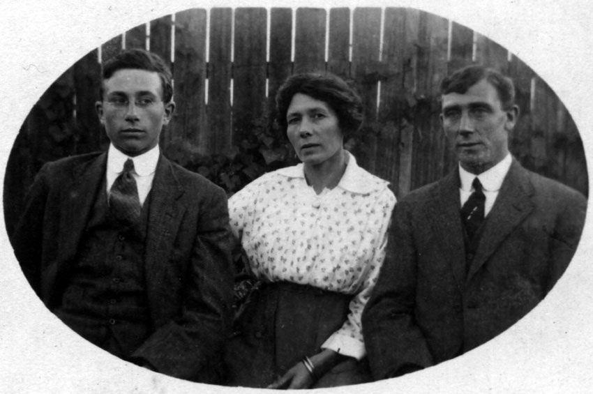 Photograph of Maggie, husband and nephew.