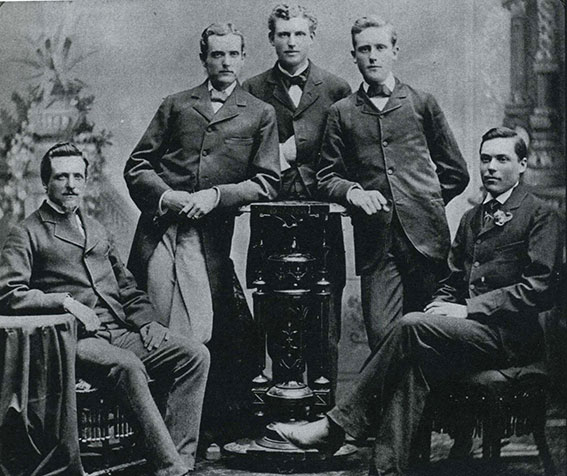 Image of The five sons of Dr Henry Lindeman. Photo: Late Jean Bennett.