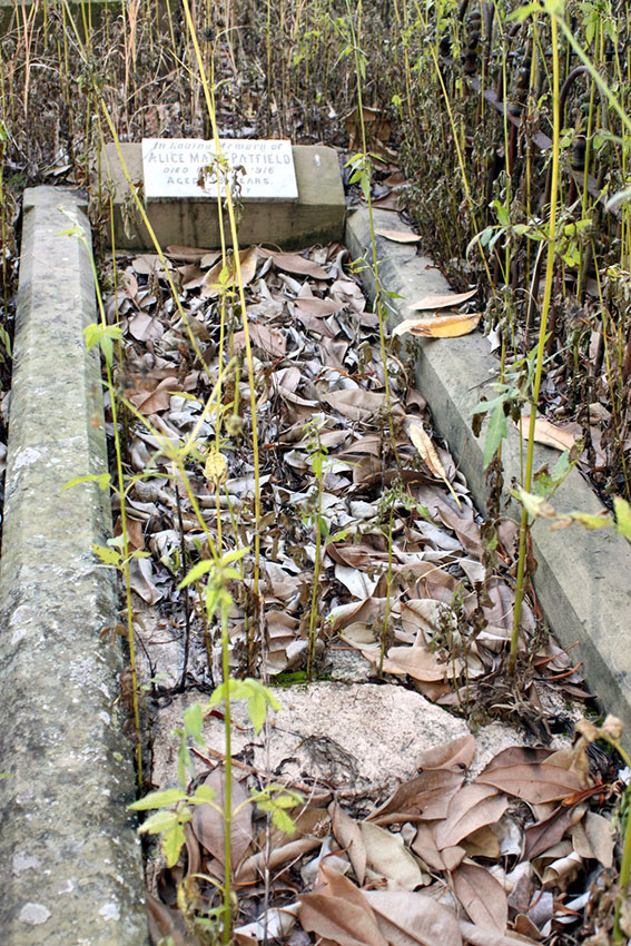 Image of grave of Alice Maud PATFIELD. Photo: Judy Soper.